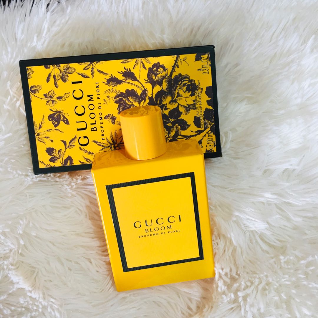 Yellow gucci perfume store