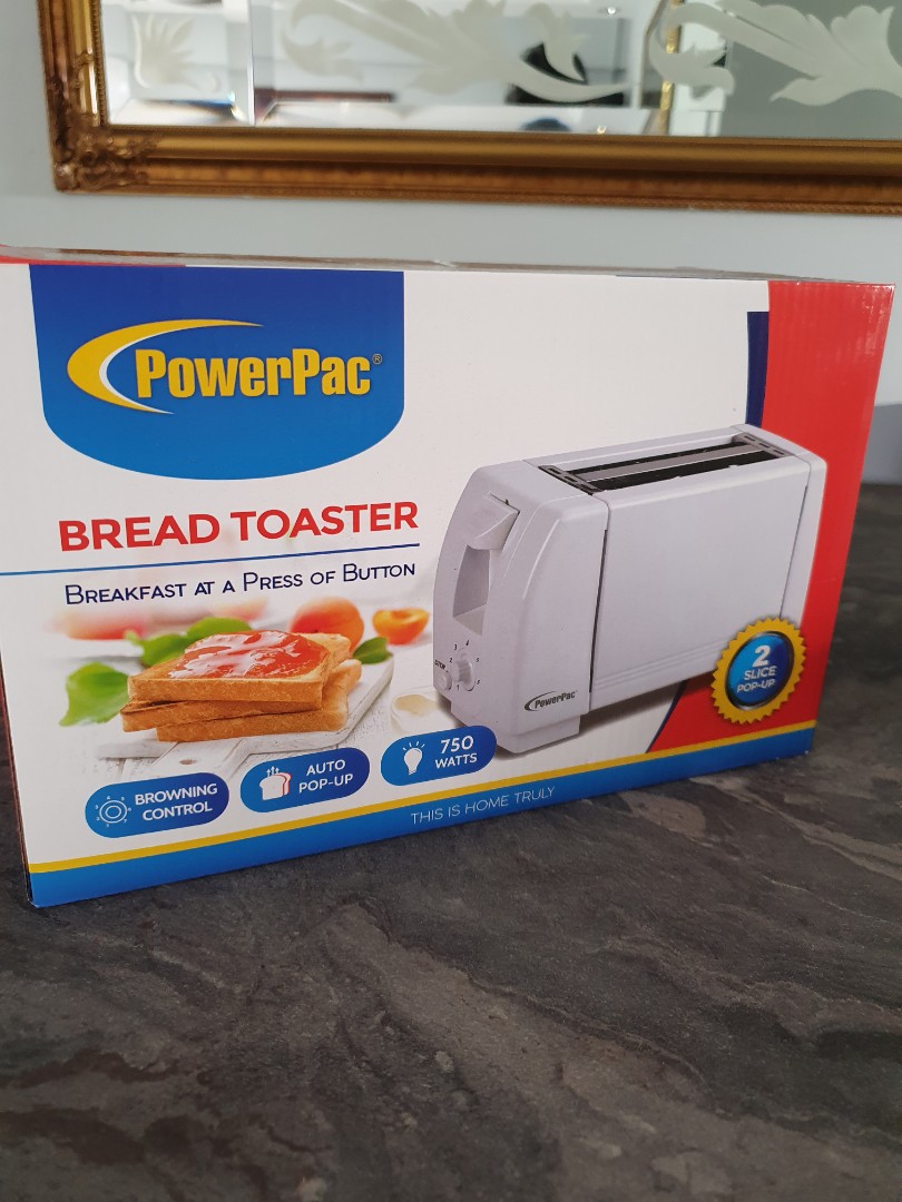 BNIB PowerPac 2 Slice PopUp Bread Toaster, TV & Home Appliances