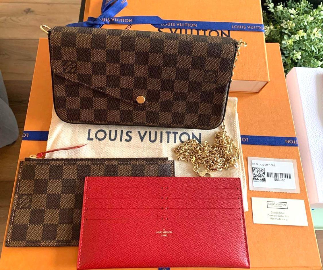 10/10 condition Louis Vuitton Felicie Pochette Damier Ebene, Luxury, Bags &  Wallets on Carousell