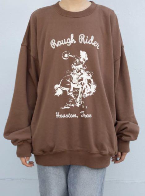 brandy melville brown crewneck