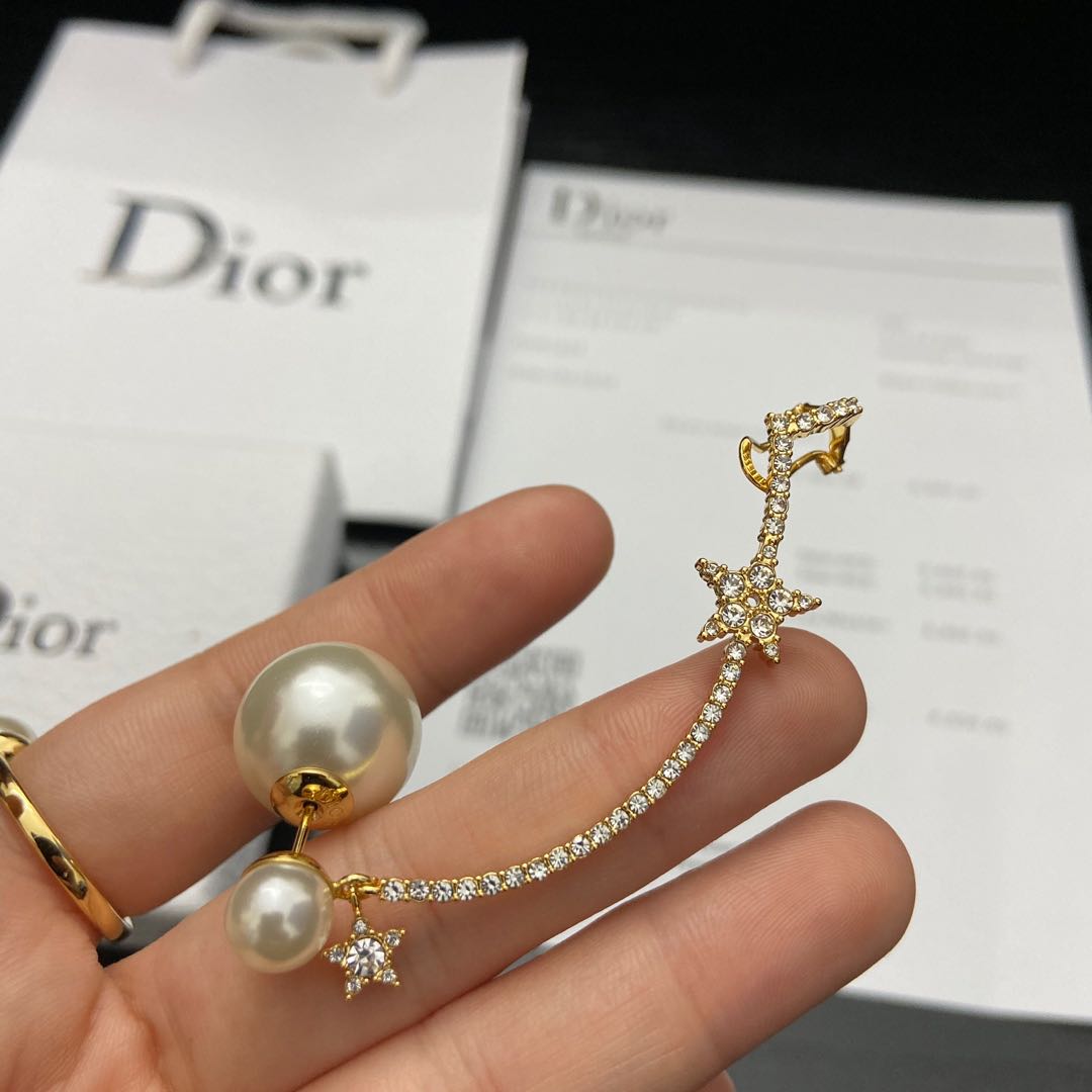 Dior earrings single side Women s Fashion Jewelry Organisers