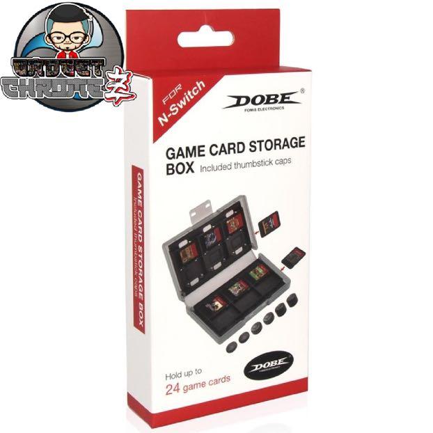 DOBE | Nintendo Switch Game Card Storage Box with Thumbstick Caps (Category: Cases & Covers) located in San Jose del Monte. Submitted by gadget_chromez (Listing ID 1067503261, Image 1). Description: DESCRIPTION: •Made of ABS, offering stable protection, impact and falling resistance, shock and pressure proof features. •Compact size, lightweight and portable with double-sided open box design for your daily storing, outdoor carry and easy use. •Sto