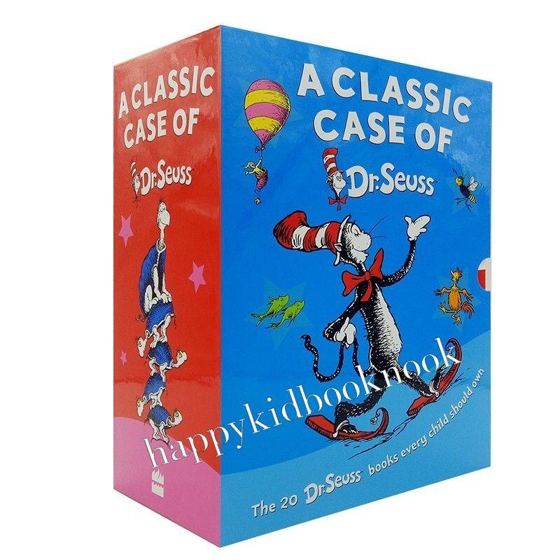 DR SEUSS CLASSIC CASE 20 BOOKS BOX SET (Category: Children's Books) located in Manila. Submitted by happykidbooknook (Listing ID 1067456499, Image 1). Description: DR SEUSS CLASSIC CASE 20 BOOKS BOX SET (just Php100 each, sold as set of 20) brand new note that the print quality is not as vibrant..