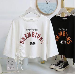 DRAWSTRING 1978 CROP TOP KOREAN STYLE