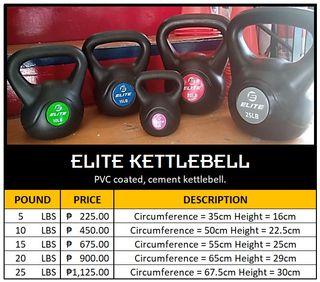 ELITE KETTLEBELL - PVC coated, cement kettlebell  - home and gym equipment