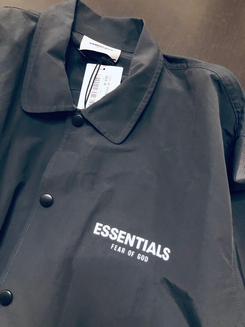 Essentials coach jacket FOG fear of god, 男裝, 外套及戶外衣服