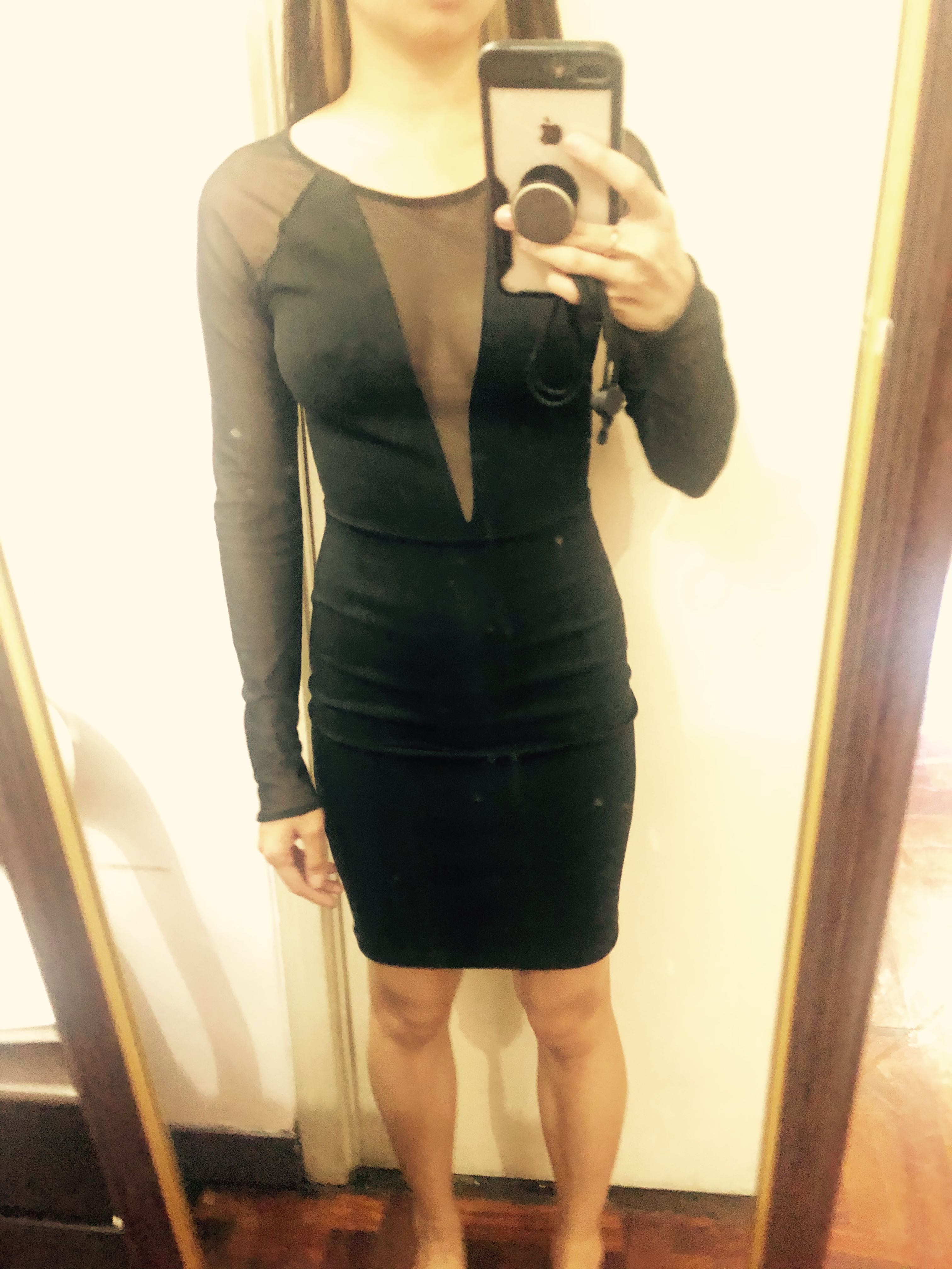 f21 black dress
