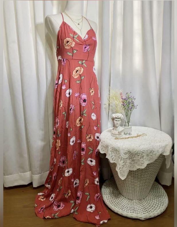 Forever 21 red long dress online