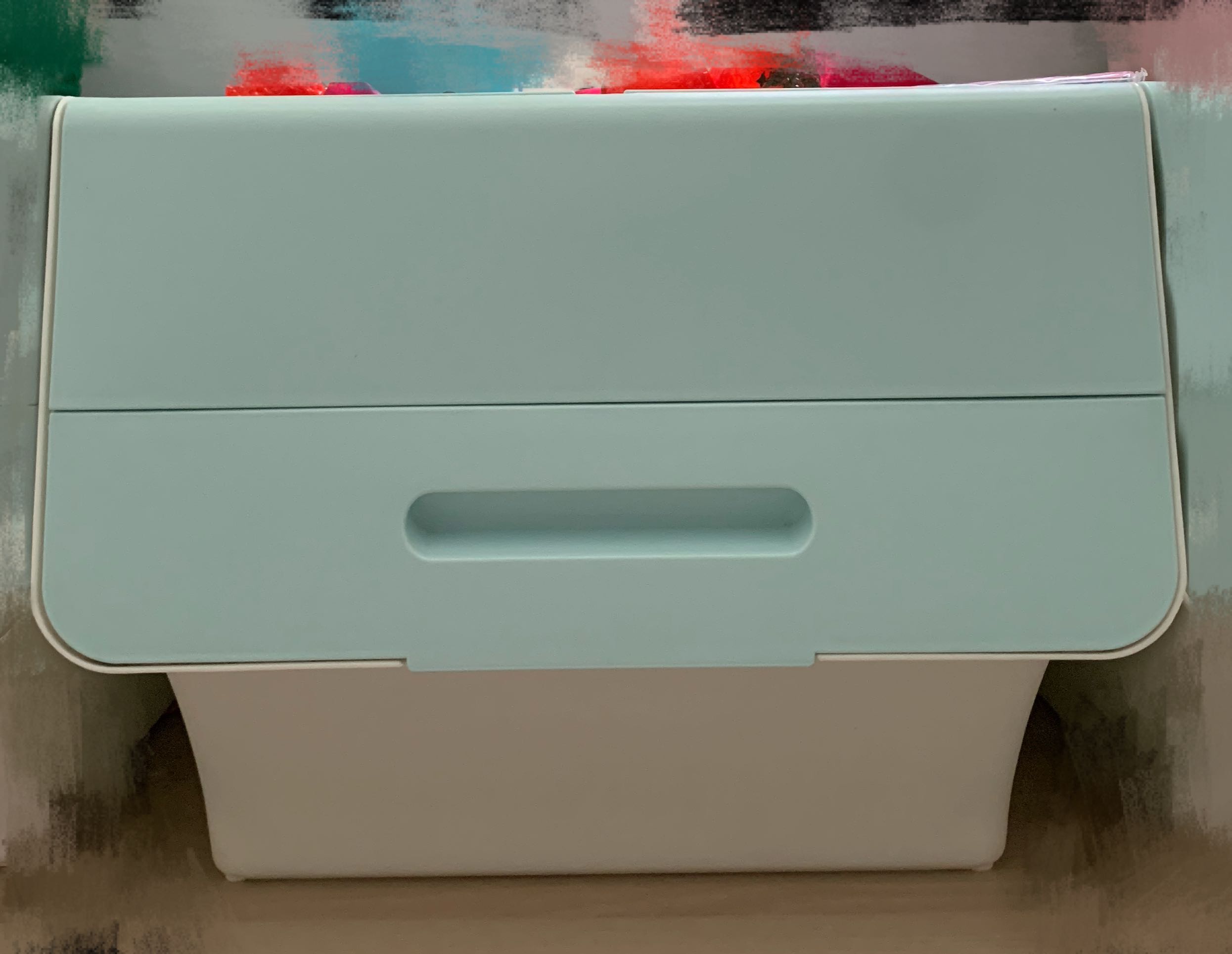 Front Opening Storage Box x2 (Different Colors), Furniture & Home