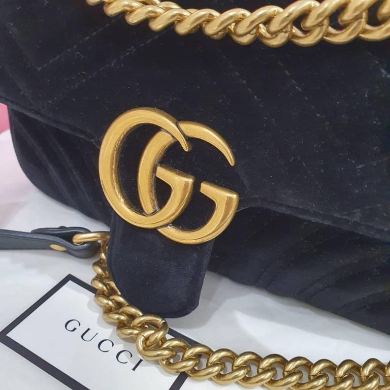 GG Supreme mini backpack Suede lining inside Gold - Depop