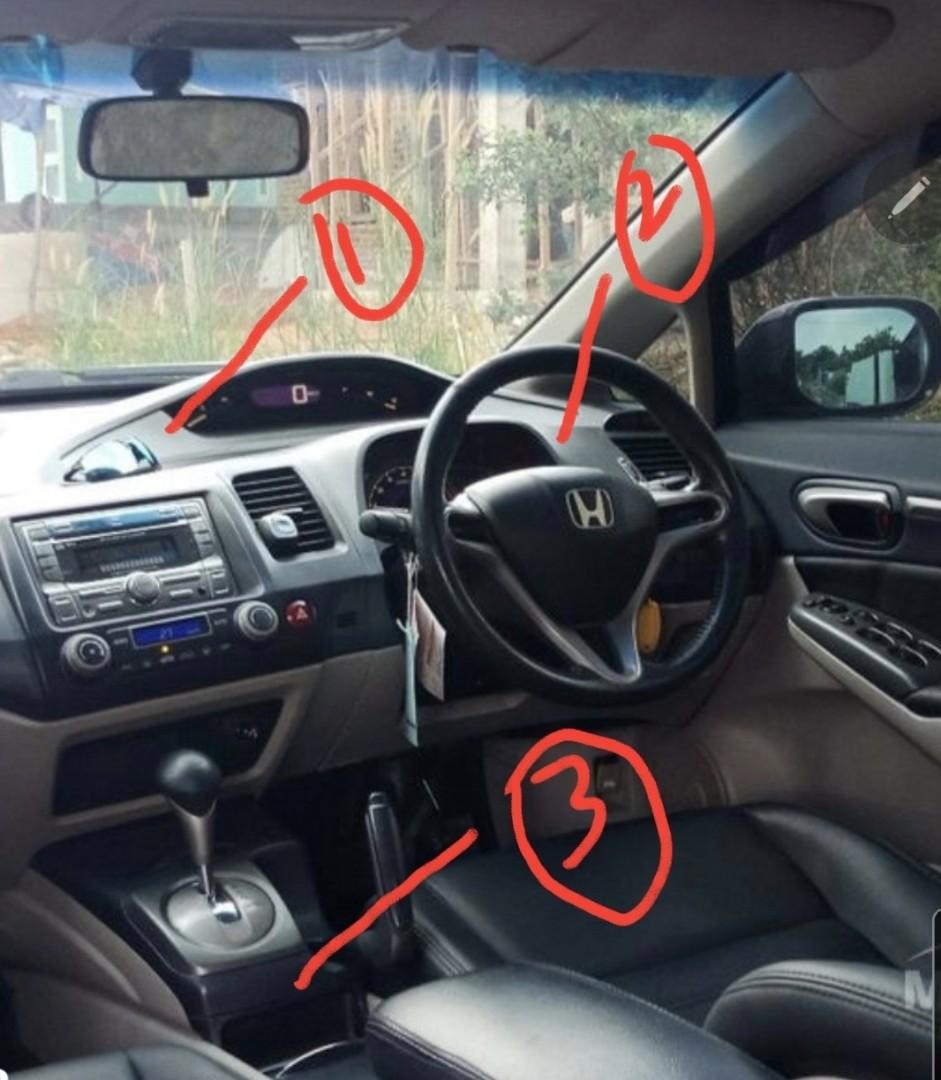 Honda Civic FD Dashboard, Meter panel, Gear Panel, Car Accessories 