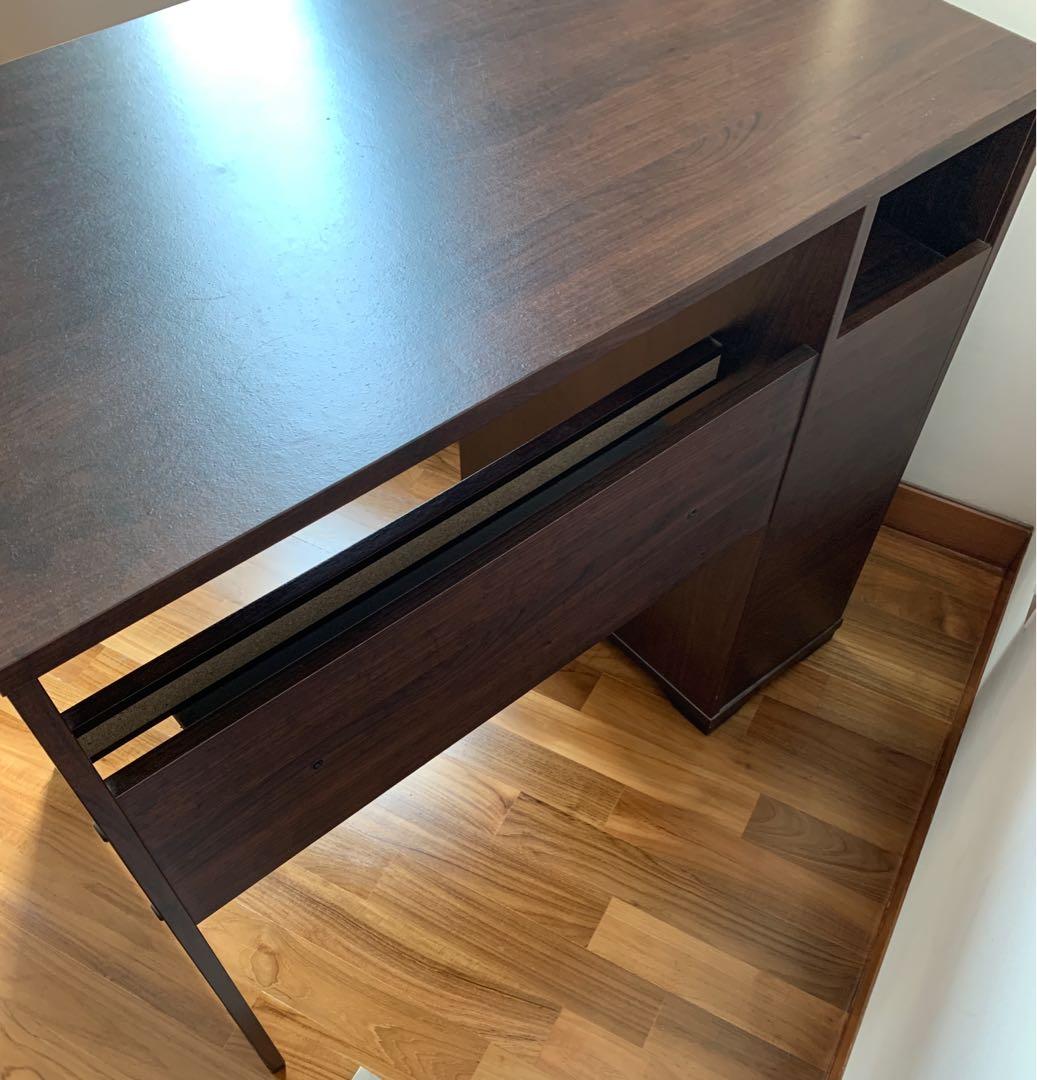 IKEA Brusali Desk/ study table with shelves , Furniture & Home Living