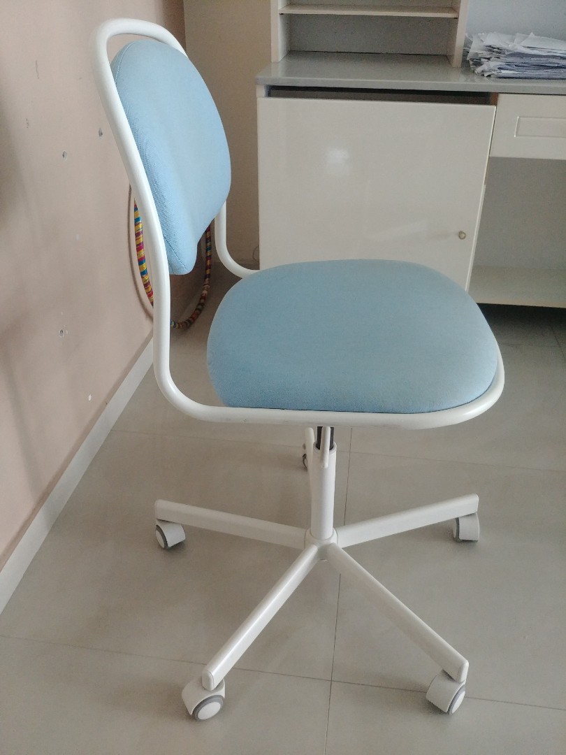 ikea orfjall light blue office swivel chair furniture home living furniture chairs on carousell