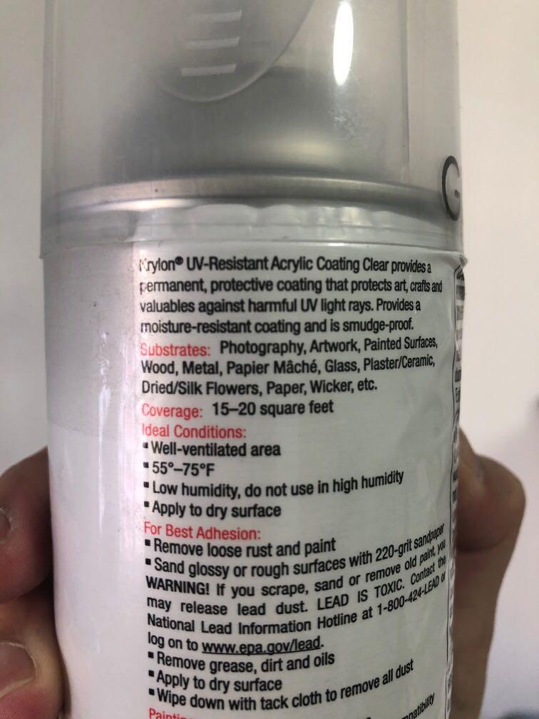 KRYLON UVResistant Acrylic Coating Clear, Hobbies & Toys, Stationery