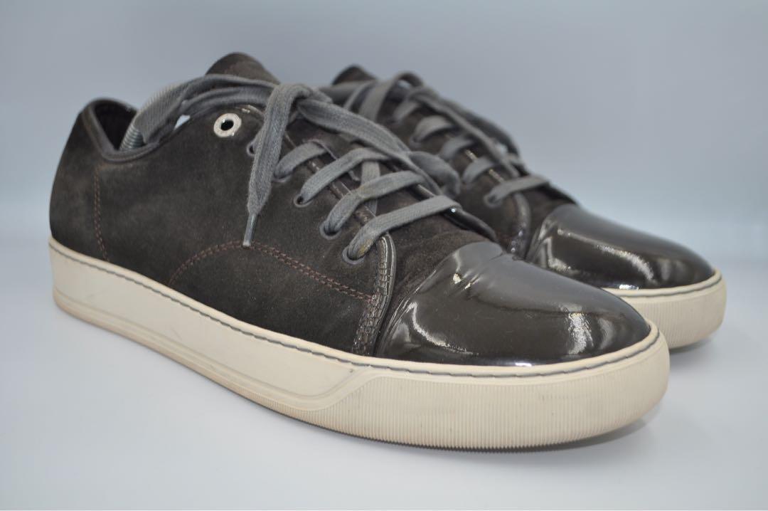 Louis Vuitton Suede Patent Monogram Speeding Velcro Sneakers