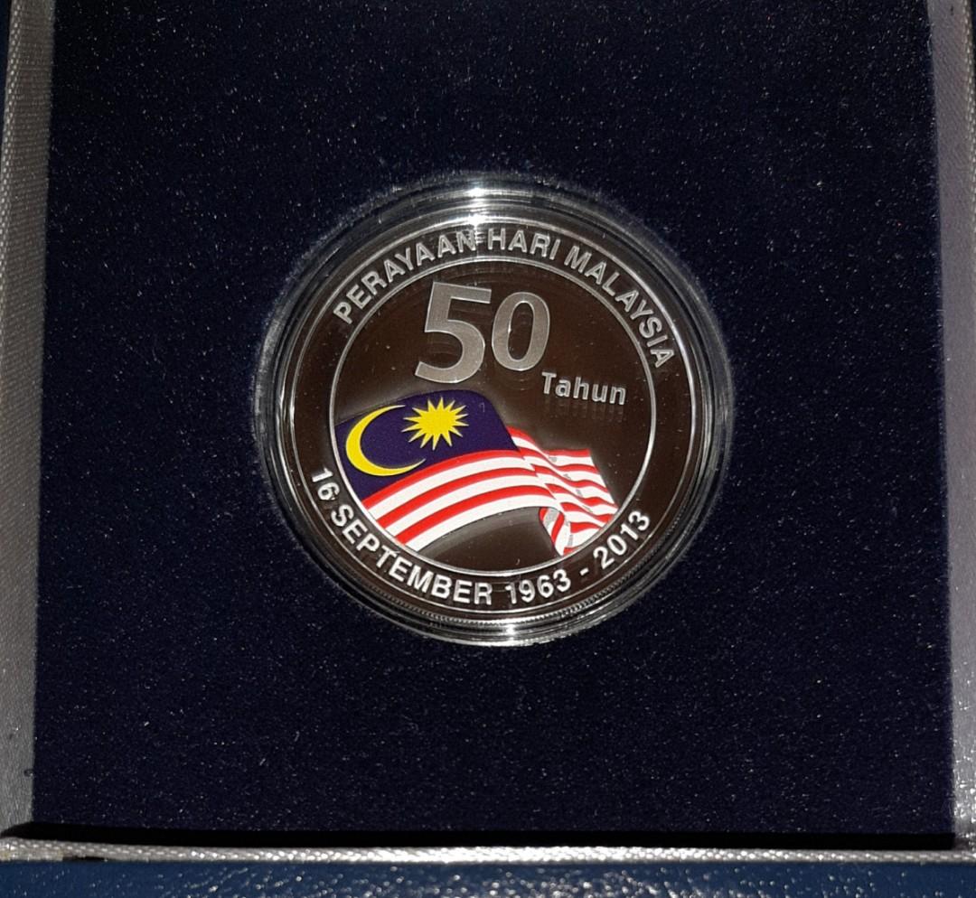 Malaysia Day 50th celebration Commemorative Silver Proof Coin (2013 ...