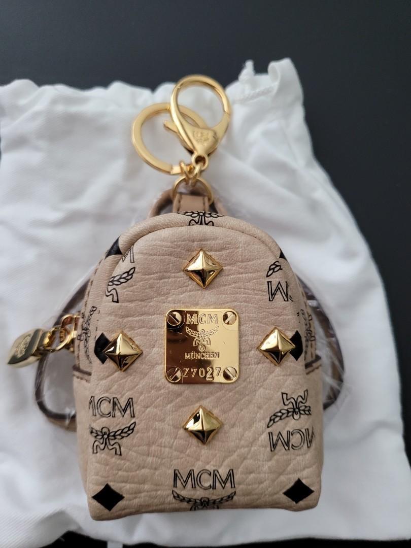 MCM backpack keychain, Luxury, Bags & Wallets on Carousell