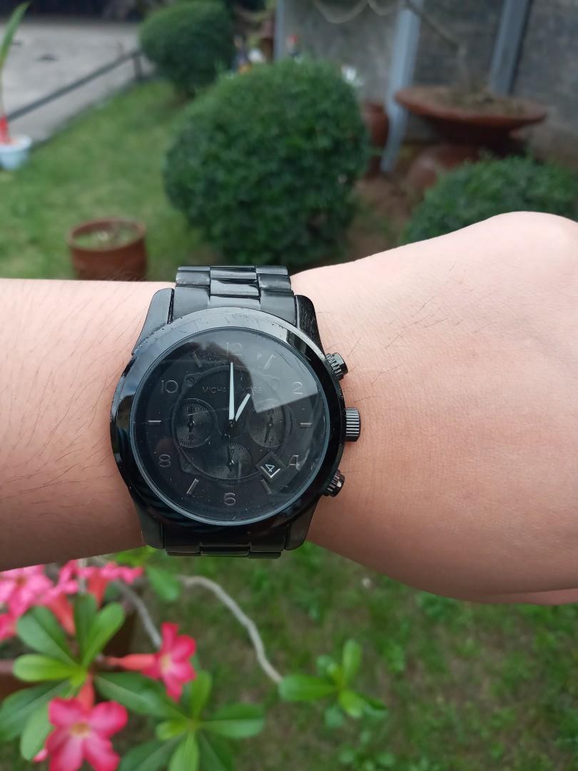 Michael Kors All Black Watch, Men's Fashion, Watches & Accessories, Watches  on Carousell