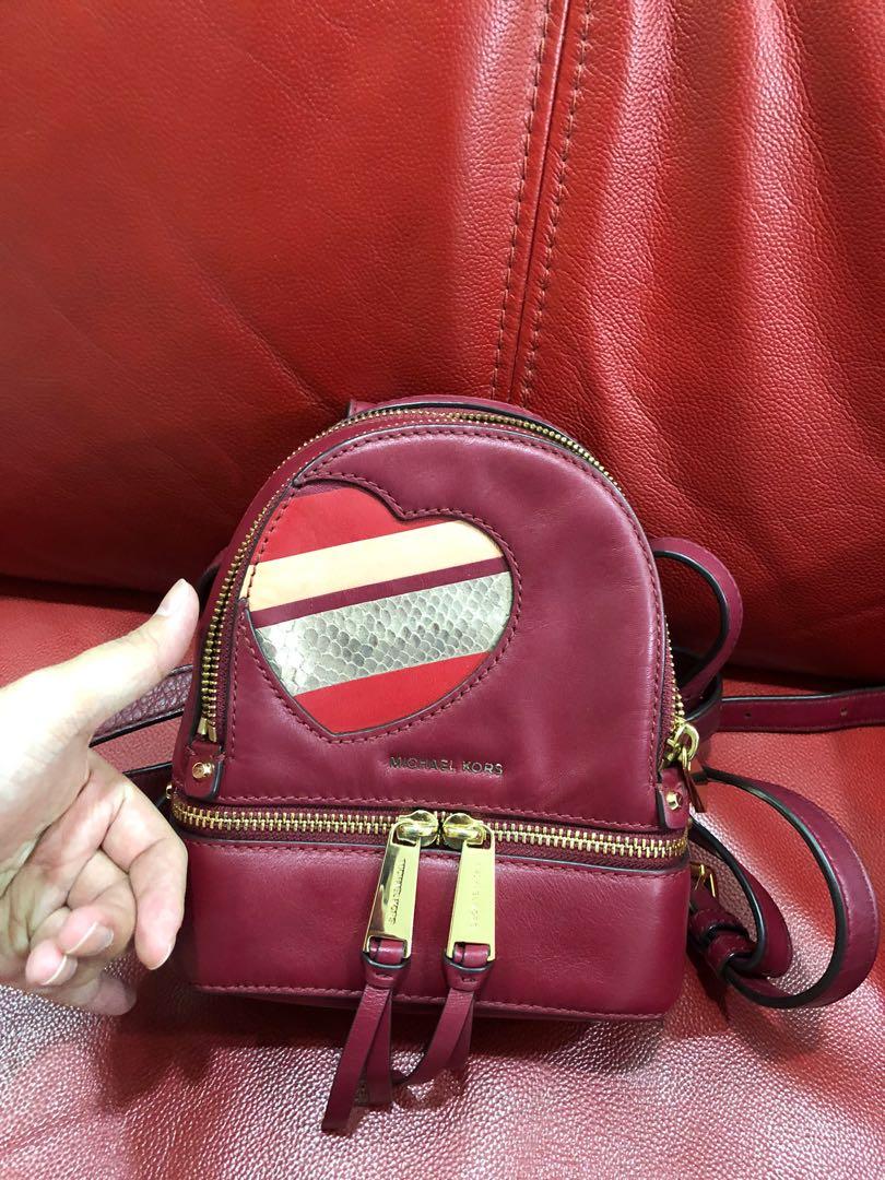 Michael kors heart best sale backpack