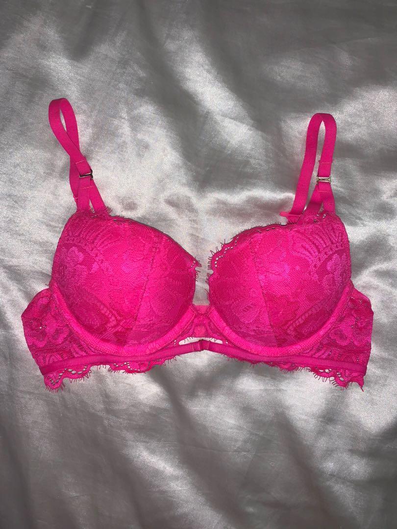 Neon Pink Push-up Bra, Women's Fashion, Clothes on Carousell