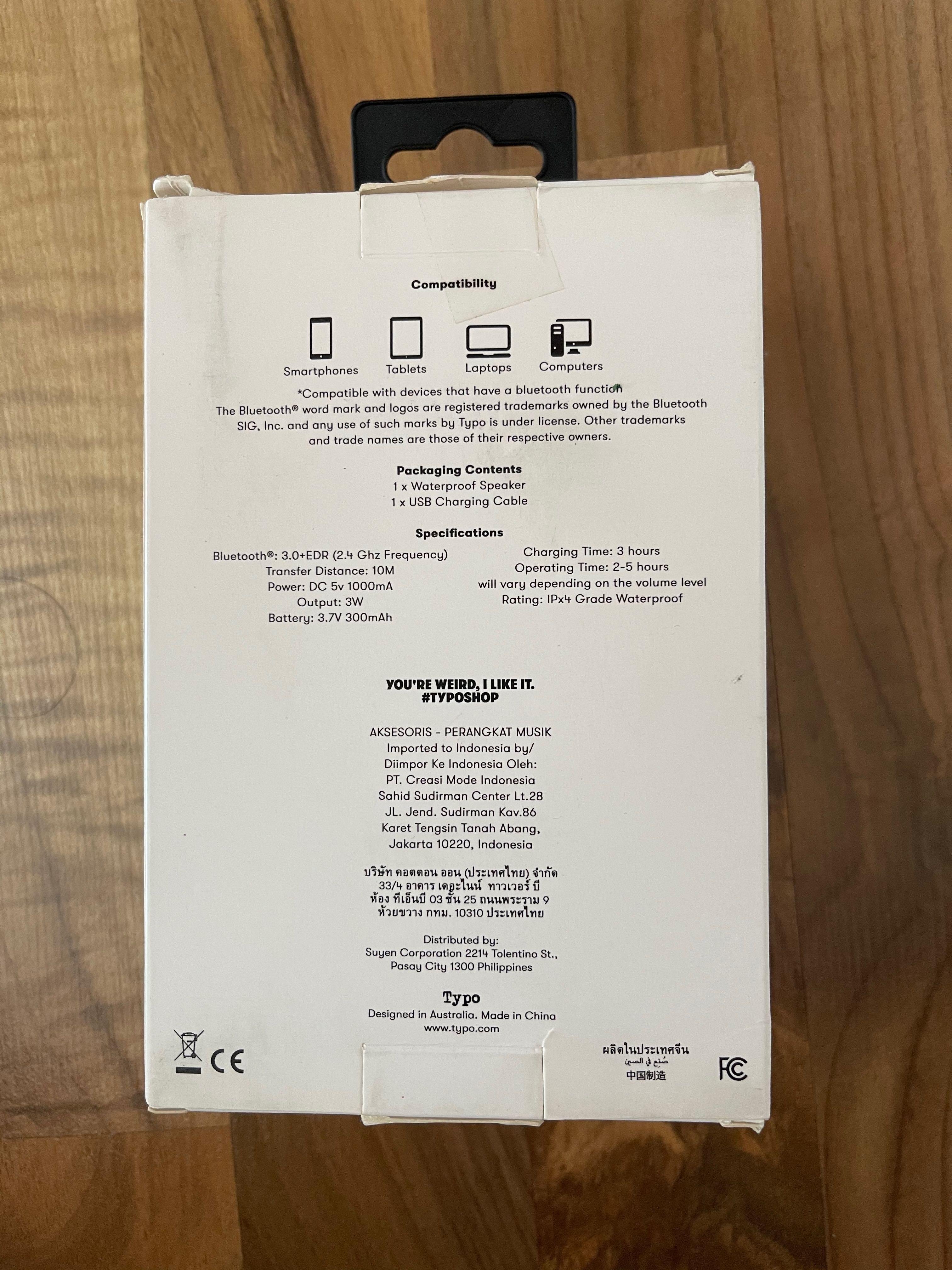 NEW Shower Bluetooth Speaker (Typo), Audio, Soundbars, Speakers