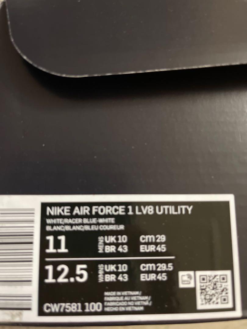 Nike Air Force 1 LV8 Utility Sketch White/Racer Blue - CW7581-100
