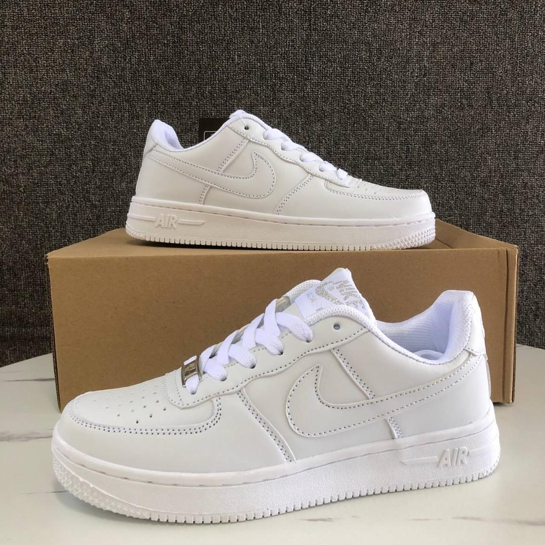 nike air force all white mens