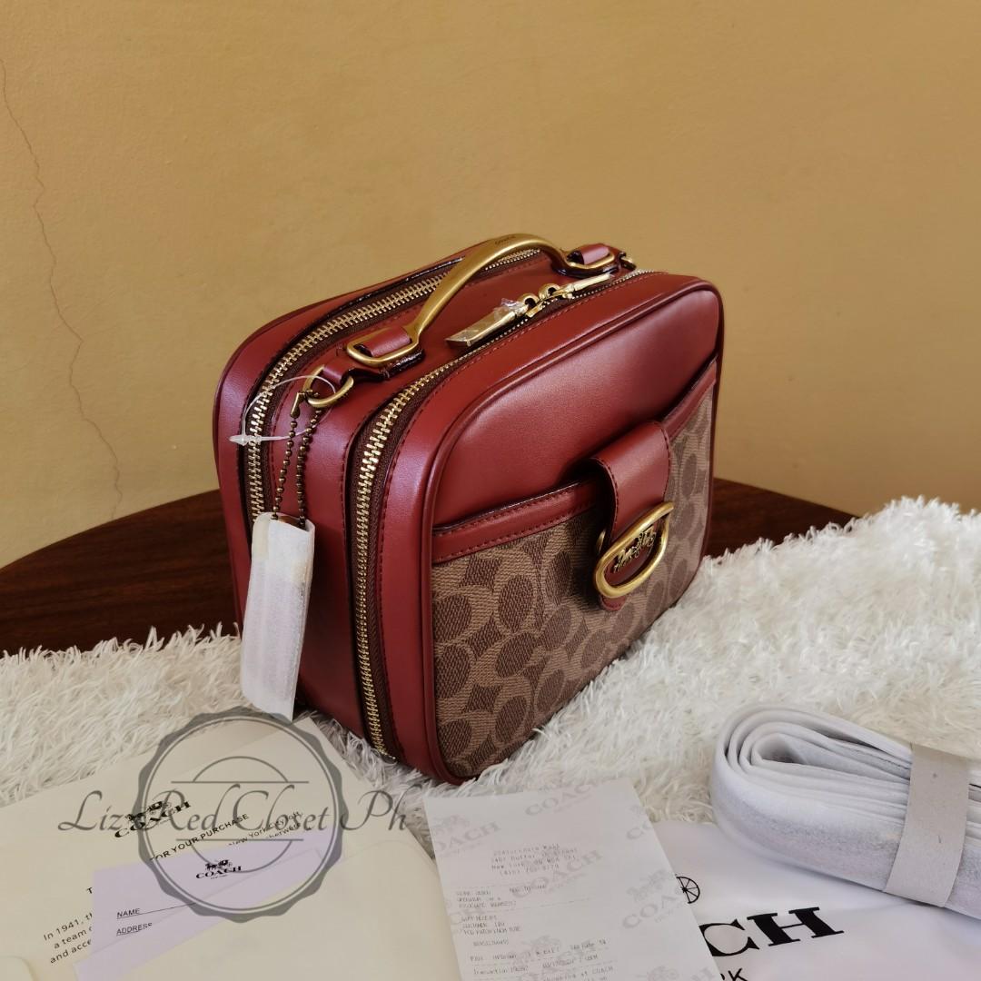 Riley lunchbox bag cheap in colorblock signature canvas