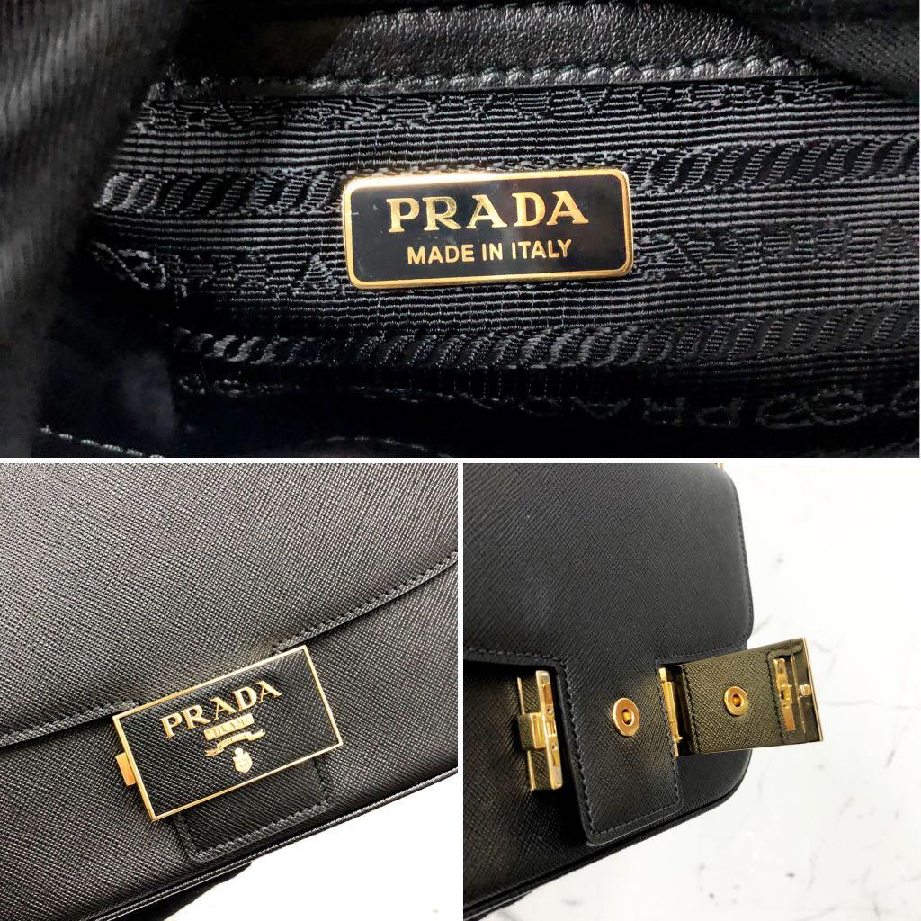 PRADA-Leather-Emblem-Shoulder-Bag-Purse-1BD217-PInk-Beige-1BD217 –  dct-ep_vintage luxury Store