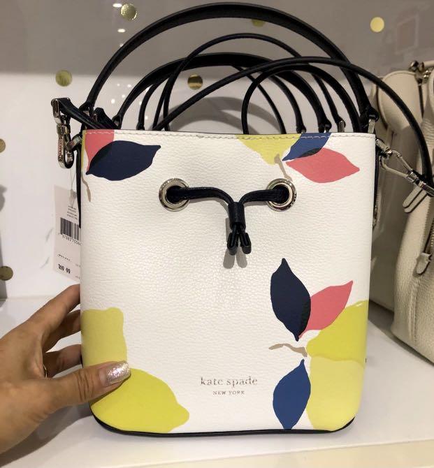 Pre-order Kate Spade Eva Lemon Zest Small White Bucket Bag, Women's  Fashion, Bags & Wallets, Cross-body Bags on Carousell