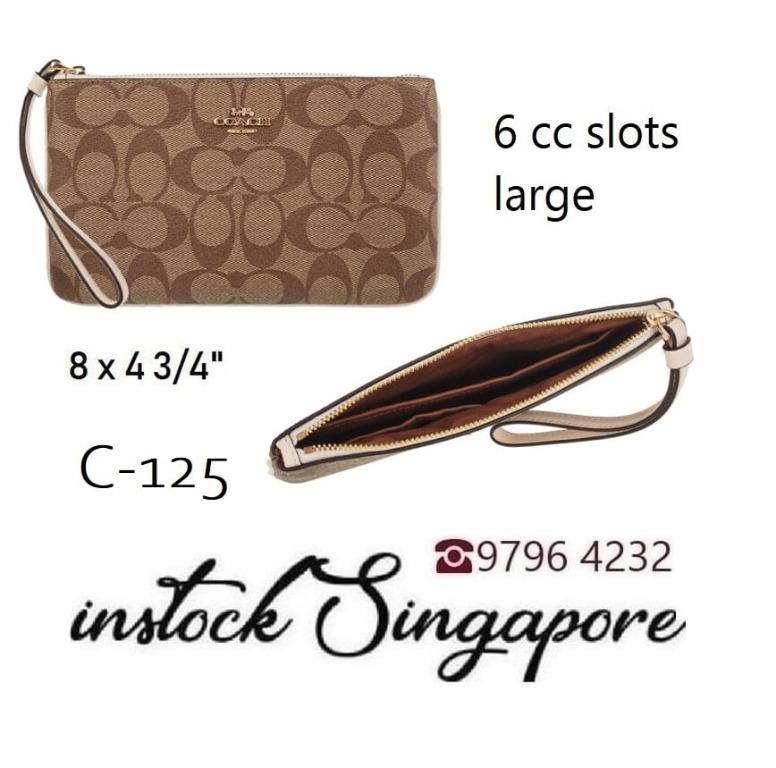 READY STOCK 100 AUTHENTIC NEW Coach LARGE WRISTLET IN SIGNATURE COACH F58695