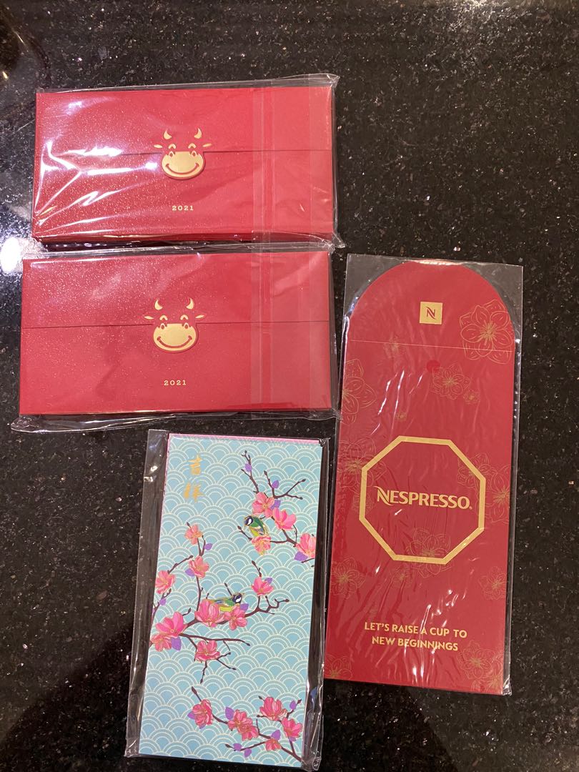 Red Pakets Set of 4 packets of red packet, Everything Else on Carousell
