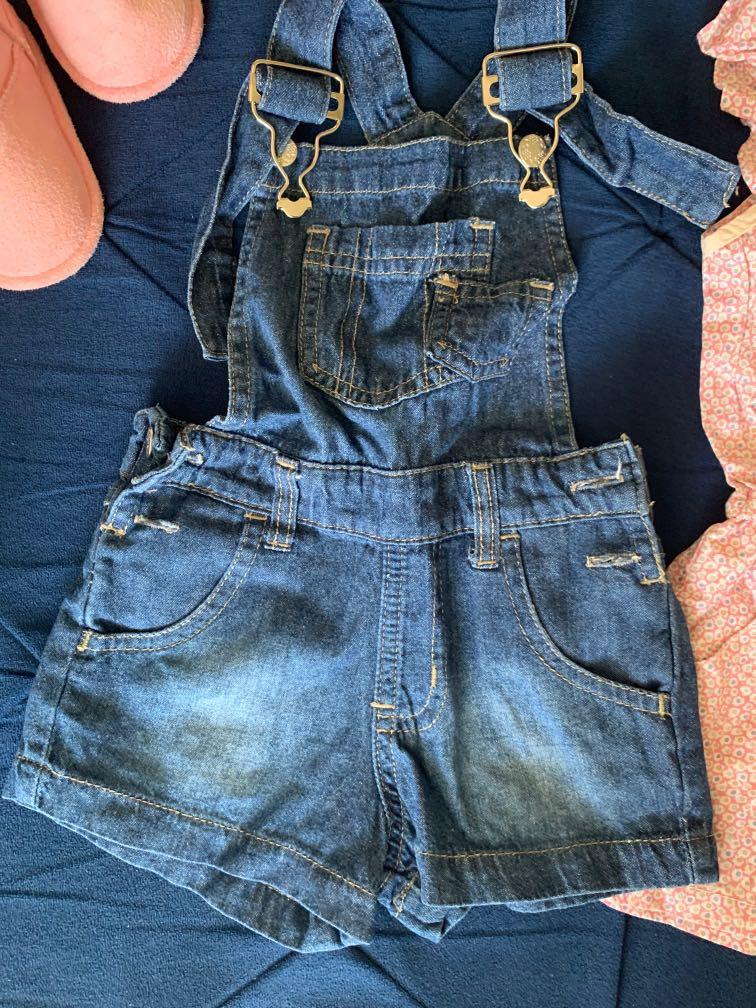 Super cute overalls for girls (Category: Babies & Kids Fashion) located in Paranaque City. Submitted by maggie188 (Listing ID 1067402762, Image 2). Description: Take all 3 or PhP 100 each Denim jumper, small Floral romper, 18mos Denim onesie, 6-9mos in tag but can fit up to 18mos.