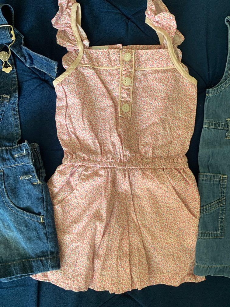 Super cute overalls for girls (Category: Babies & Kids Fashion) located in Paranaque City. Submitted by maggie188 (Listing ID 1067402762, Image 3). Description: Take all 3 or PhP 100 each Denim jumper, small Floral romper, 18mos Denim onesie, 6-9mos in tag but can fit up to 18mos.