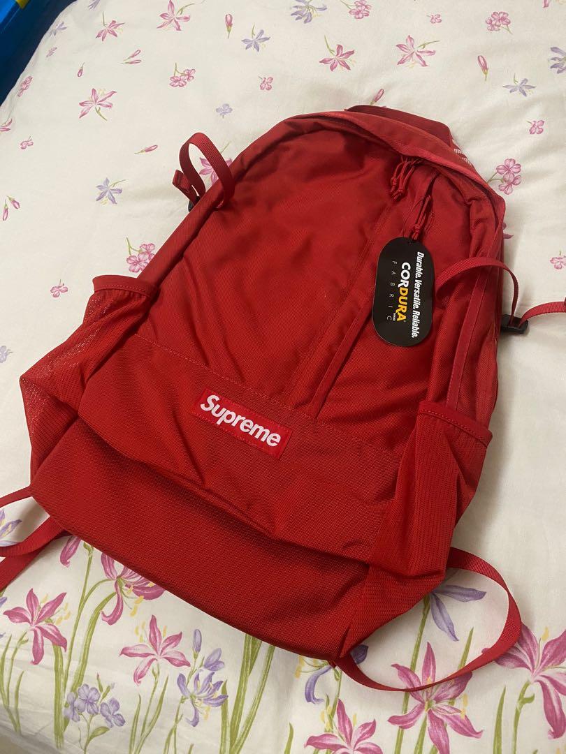 Supreme Backpack (Red), 名牌, 手袋及銀包- Carousell
