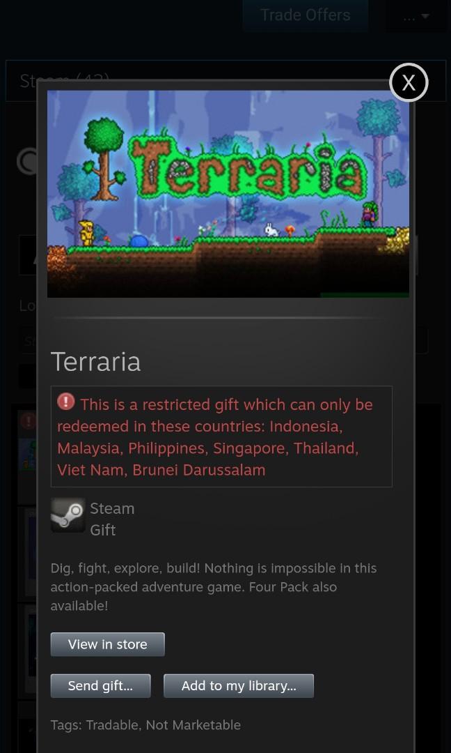 Terraria On Steam Video Gaming Video Games Others On Carousell