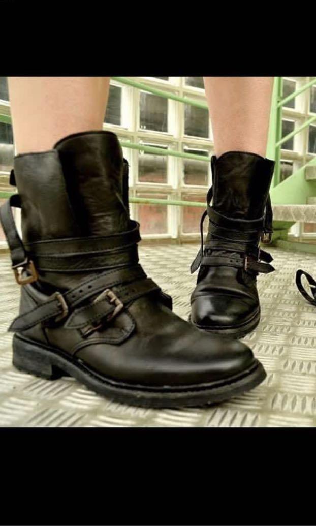 Topshop black hot sale biker boots