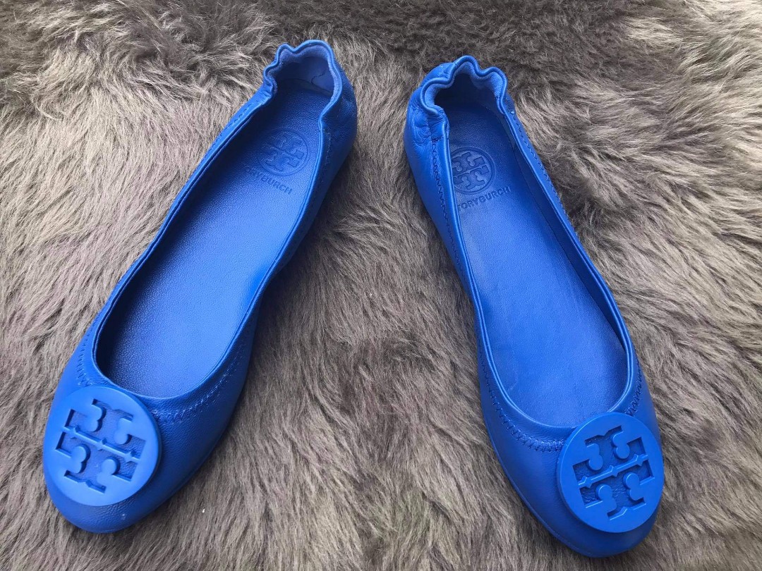 Tory burch blue flats store