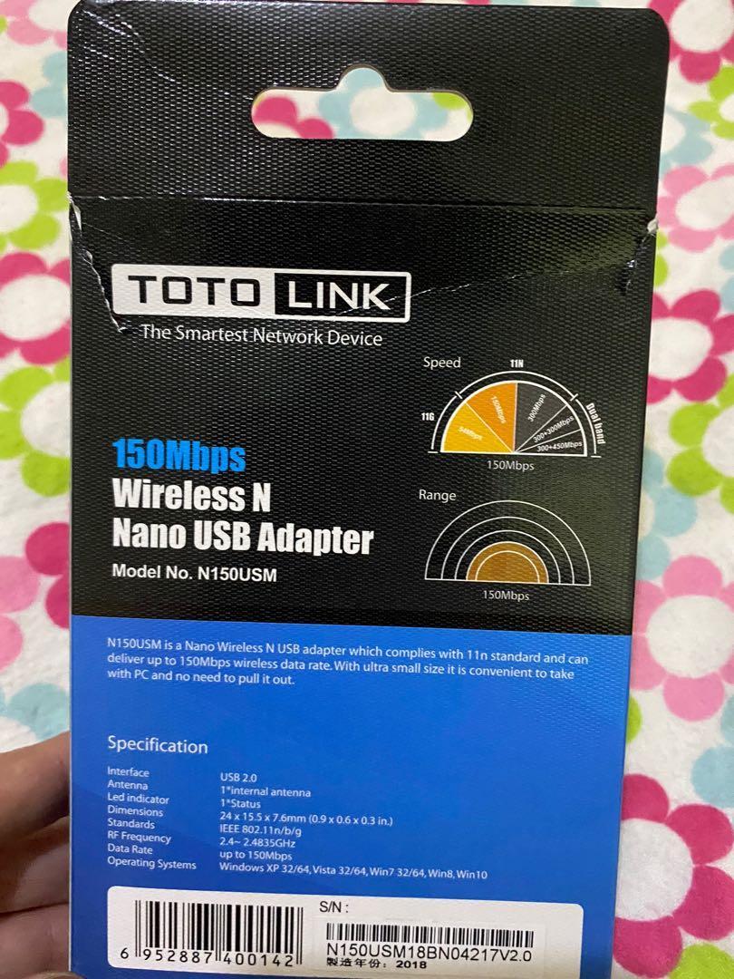 Toto link wifi connector (Category: Cables & Adaptors) located in San Fernando. Submitted by alexie23 (Listing ID 1067359271, Image 2). Description: Open for testing lang po, orig price is 1000 po di man nagamit since naglaptop kami na wifi ready need funds for printer no rush shipping pls .