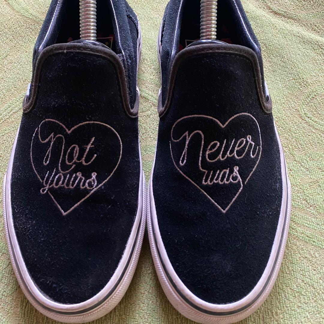 vans suede slip on womens