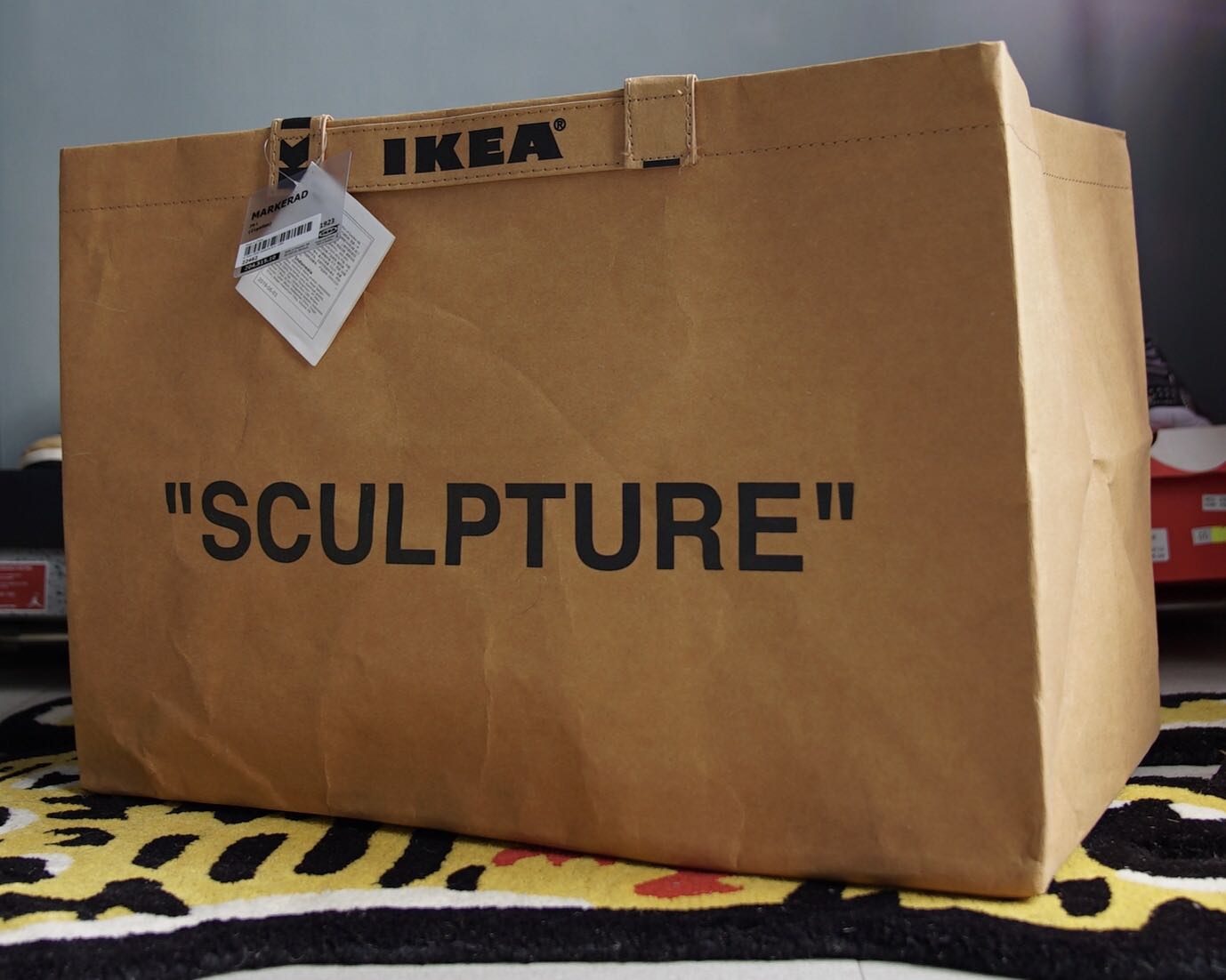 IKEA X VIRGIL Abloh Markerad “Sculpture” Tote Bags Large Off White $54.00 -  PicClick