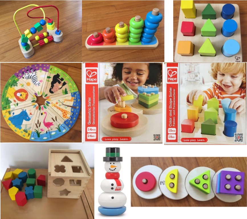 Hape color and shape shop wooden block sorter