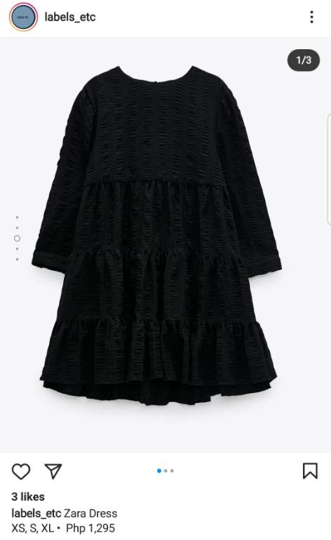 Zara black babydoll dress clearance