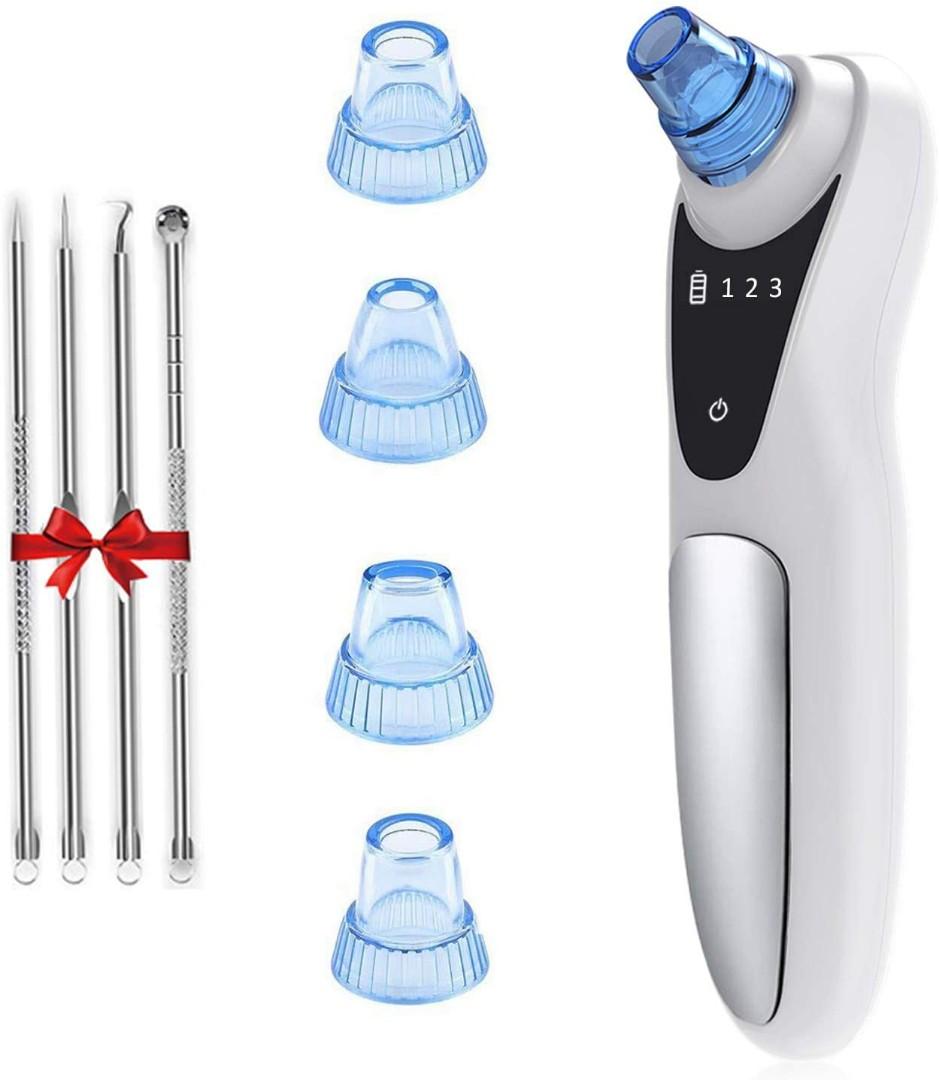 1021) Blackhead Remover Pore Vacuum, Upgraded Strong Adjustable Suction  Professional USB Rechargeable Blackhead Vacuum Facial Pore Cleaner with LED  Display Beauty Device for Women and Men, TV  Home Appliances, Vacuum