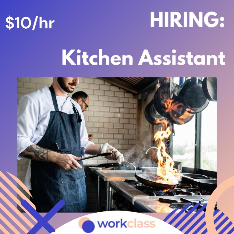 Kitchen Assistant , Jobs, Hospitality, F&B on Carousell