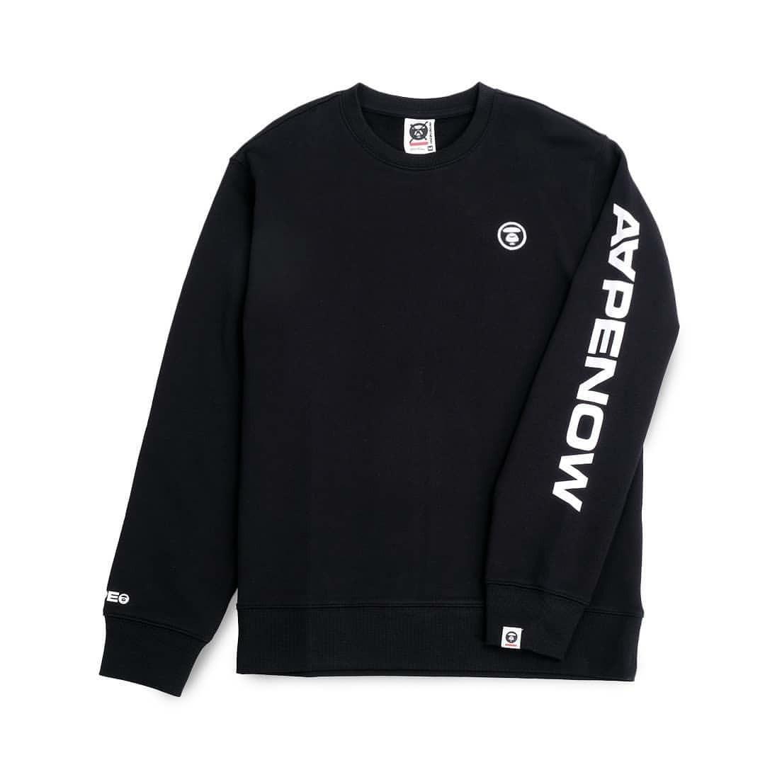 pe By A Bathing Ape Circle Logo Sweatshirt Black Fesyen Pria Pakaian Baju Luaran Di Carousell