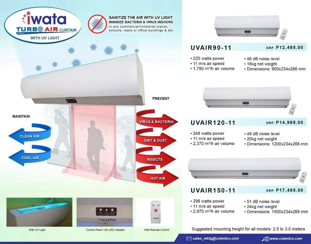 Air curtain with UV, TV & Home Appliances, Air Conditioning and Heating ...