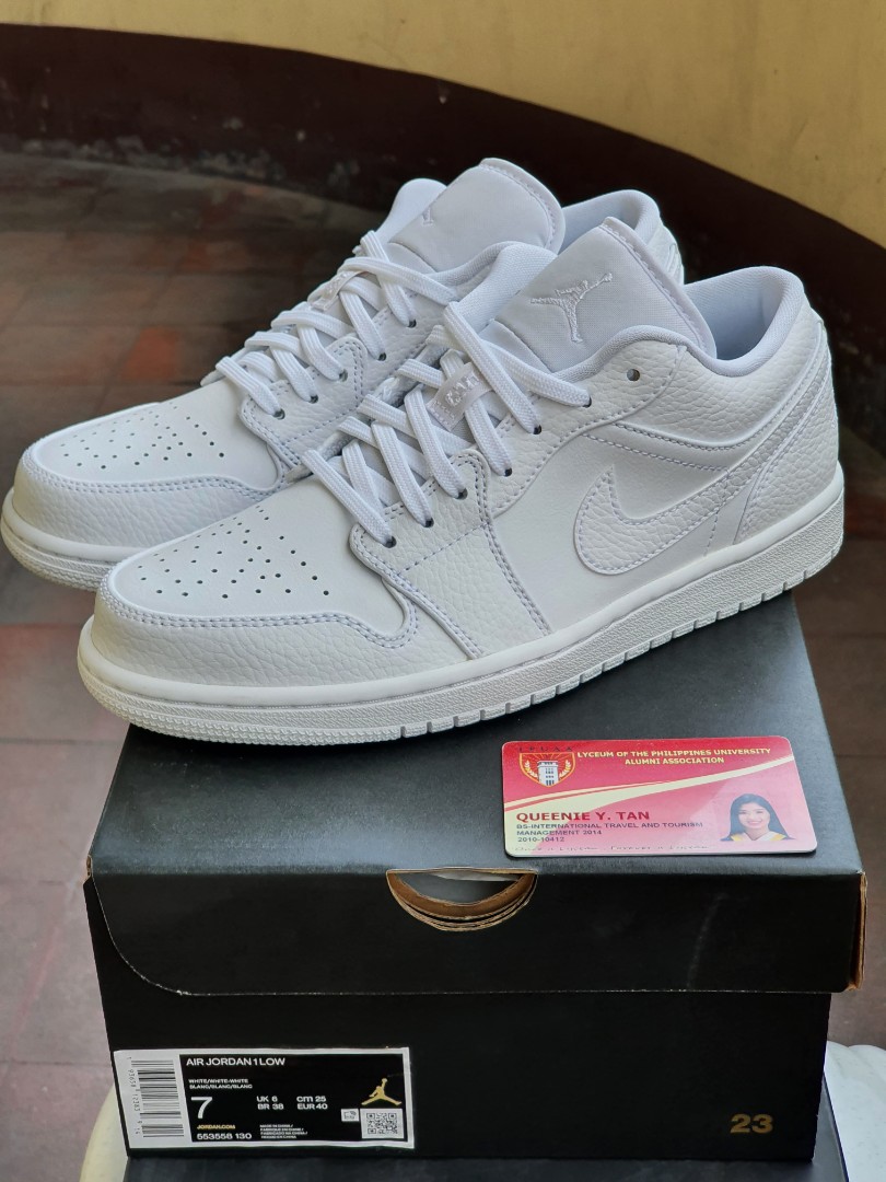 jordan 1 low triple white fog grey