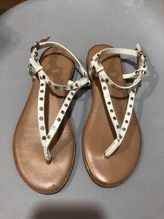 Aldo White Adjustable Sandals