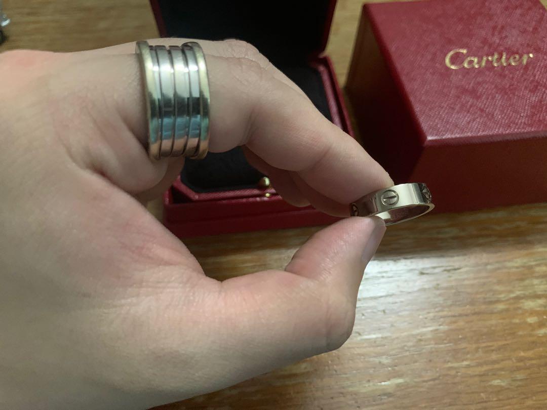 FIRE SALE Authentic Cartier White Gold Thick Love Ring Luxury